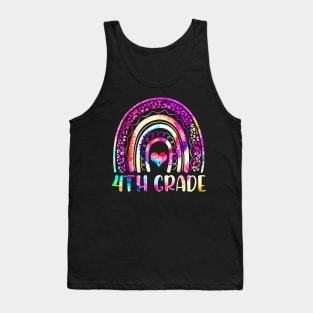 4th Grade Tie Dye Rainbow Welcome Back To School Teacher Kid Tank Top